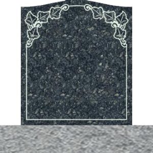 Small Upright Headstones - Ivy Leaves in Top Panel