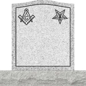 Small Upright Headstones - Masonic Emblum