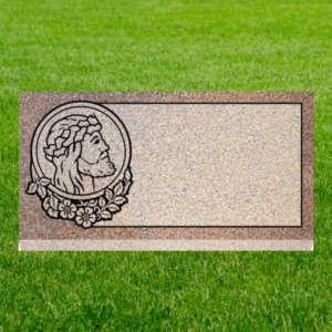 Individual Flat Grave Markers - Jesus FM086