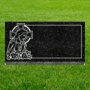Individual Flat Grave Markers - Jesus with Cross