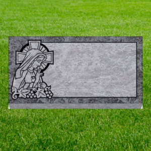 Individual Flat Grave Markers - Mary with Cross