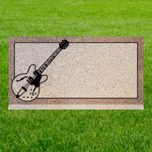 Individual Flat Grave Markers - Electric Guitar