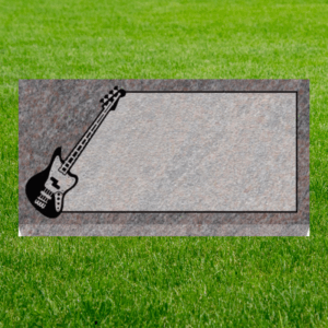 Individual Flat Grave Markers - 4 String Bass Guitar